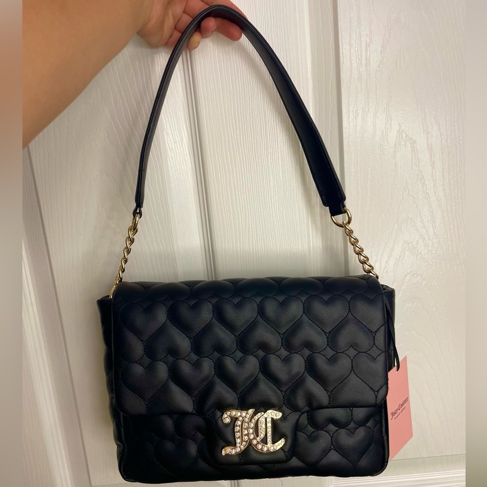 Juicy Couture Brighter Than A Diamond Flap Crossbody – Liquorice Black